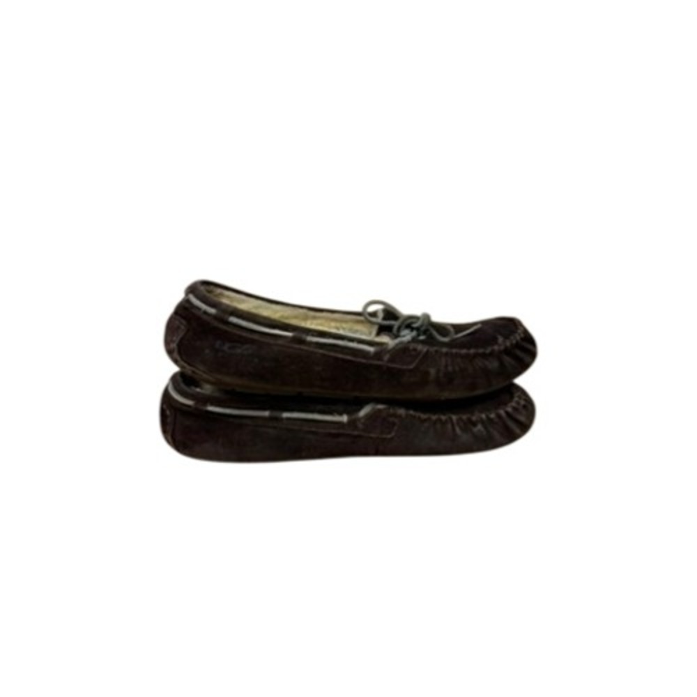 UGG Australia Dakota Espresso Brown Suede Sheepskin Moccasin Slippers Womens 9 - Picture 5 of 13